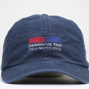 Dekko Harvard vs Yale Polo Match 2002 Navy Blue Dad Hat Adjustable Cap Vintage